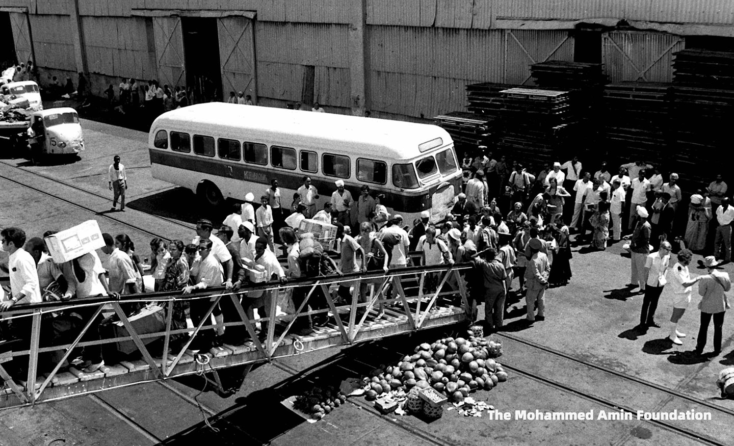 Asian passengers aboard the SS Karanja ship on its way to Mombasa, 